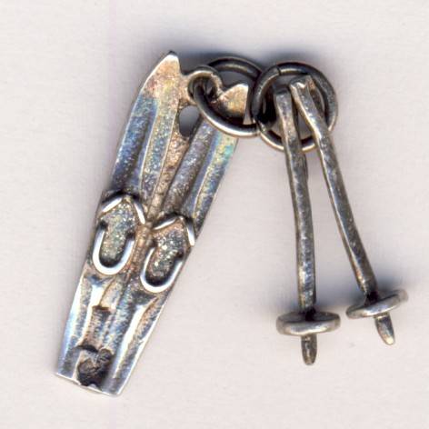 Silver ski charm - CRAZY WEDNESDAY