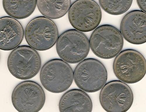 Rhodesia - Lot of 39 x 5 Cent coins - as per scan