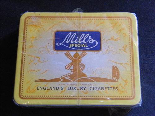 Original Sealed tin of Mills special England luxury cigarettes as per photo