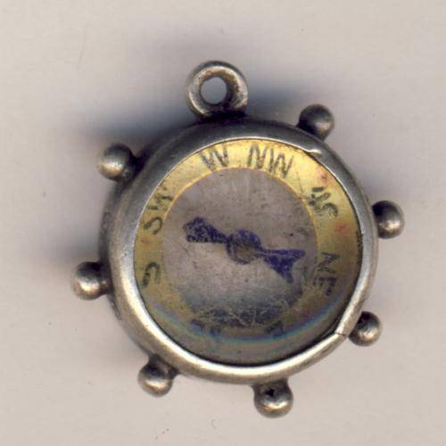 Small hallmarked silver compass as per scan