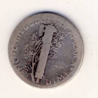 1925 Mercury dime USA "S" mintmark