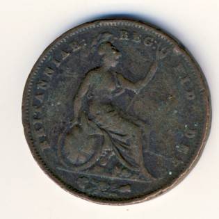 British Victorian penny 1856 SCARCE