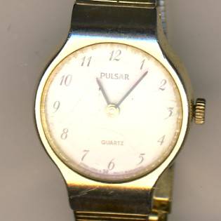 Pulsar Quartz watch with safety chain - this watch is working