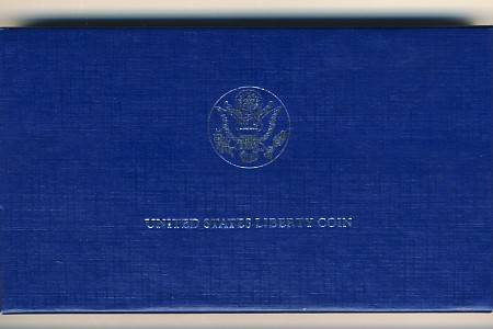 USA 1986 Liberty Proof dollar in box of issue