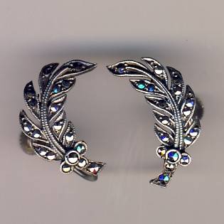 Pair of marcasite earrings
