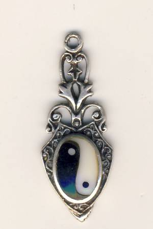 Yin/Yang sterling silver pendant