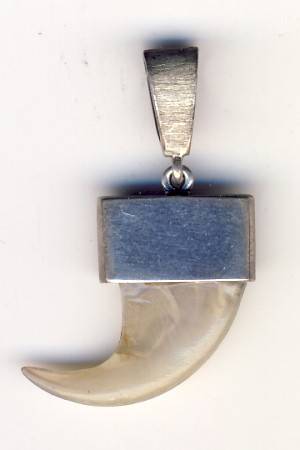Leopard claw silver pendant as per scan