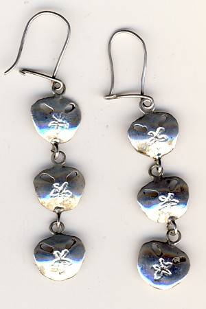 Sterling silver earrings as per scan