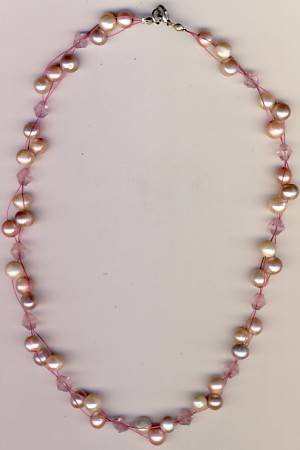 Freshwater pearl & bead necklace