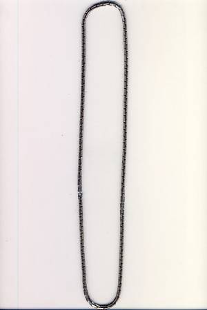 Lovely heavy steel or silver necklace - no marks , but some black toning