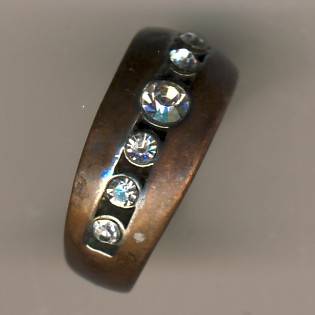 Copper Ring with Diamante