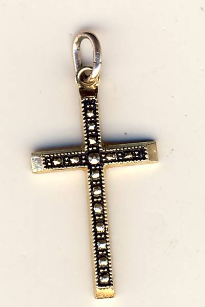Gold colour cross pendant - @@@ Crazy R1 Start