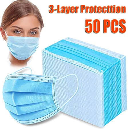 Face masks 3 Ply 50 Pack