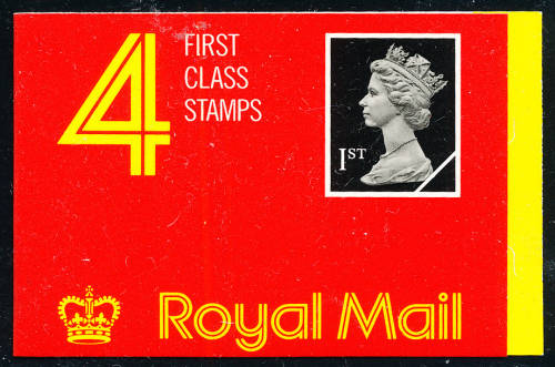 Great Britain Stamp Booklets - 1989 - booklet of 4 brownish-black complete mint unhinged . SG HB-1 .