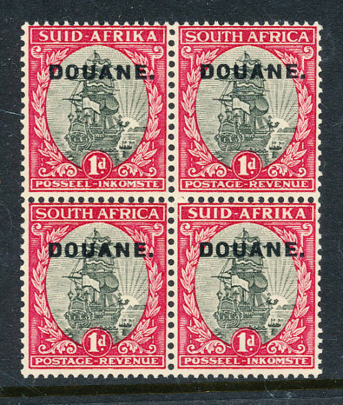South Africa Customs Stamps - 1933 - 1d red & grey mint unhinged . SACC B&H 31 .