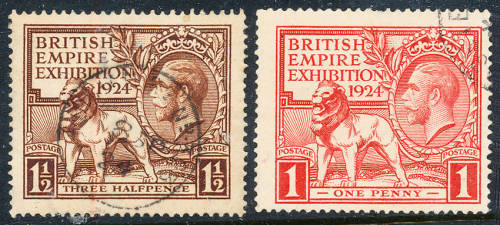 Great Britain - 1924 - Empire Exhibition - set of 2 fine used . SG 430-431 .
