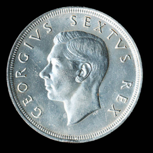 South Africa - Geo 6 - 1951 - 5s silver crown condition see scans.ungraded. (Q5003).