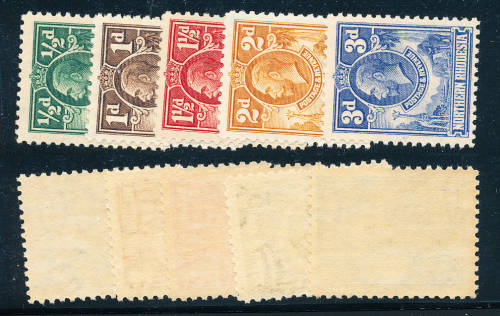 Northern Rhodesia - 1925-29 - George 5 - ½d to 3d mint hinged. SG 1-5