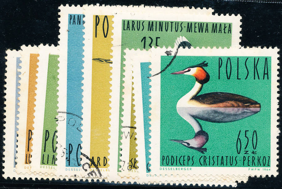Poland - 1964 - Birds - set of 9 fine used . SG 1484-1492 .