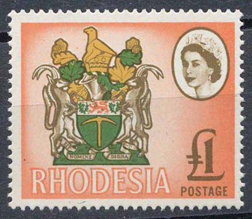 Rhodesia - 1966-70 - Mardon Ptg - 1pound mint unhinged (SACC 155).