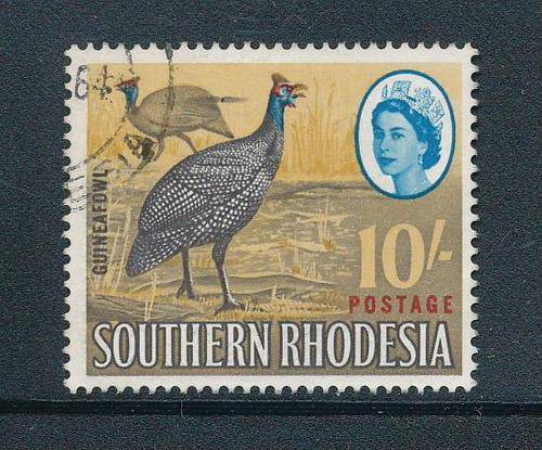Southern Rhodesia - 1964 - Eliz 2 - 10s v.f.used var Tail Feather Flaw (SACC 106a, SG 104a).