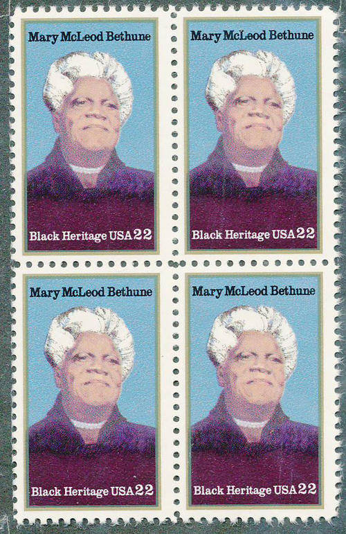 U.S.A. - 1985 - Black Heritage (Mary McLeod) - 22c u.m block of 4. (2145)