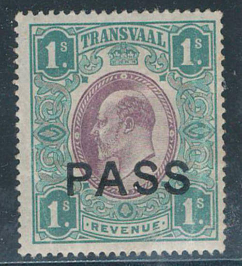 Transvaal Revenue Stamps - 1902 - Edw 7 - See description (B&H 5).