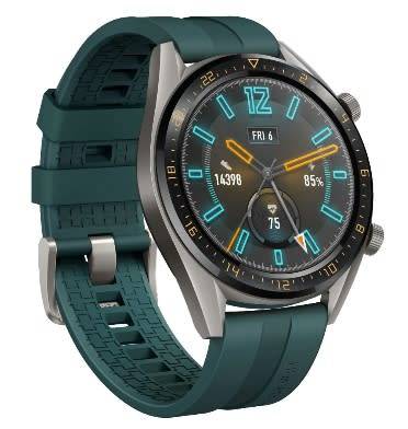HUAWEI WATCH GT 46MM STAINLESS STEEL/FLUORO-ELASTOMER DARK GREEN Incl free Huawei Bluetooth speaker