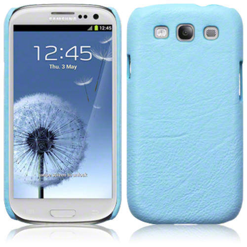 Samsung Galaxy S3 (i9300) Baby Blue Textured PU Back Cover Case