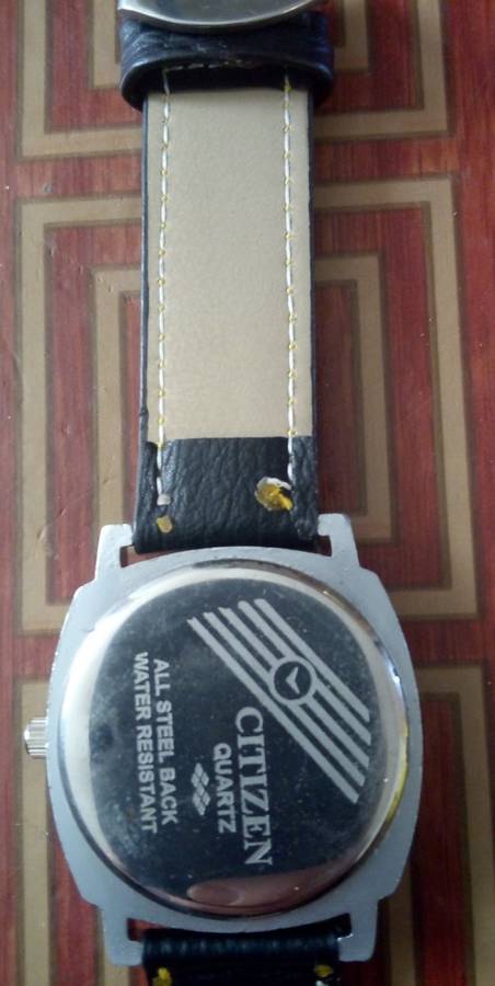 VINTAGE MEN'S CITIZEN QUARTS WHITE DIAL JAPAN MADE WRIST WATCH GOOD CONDITION