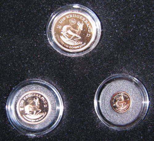 Krugerrand 2017 Fractional - 3 set Gold Proof coins -Very unique.