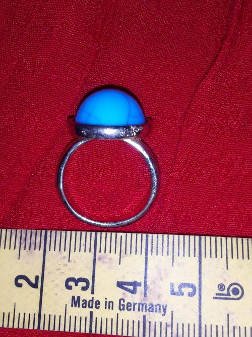 Turquoise (Aqua) stone Gold plated Ring