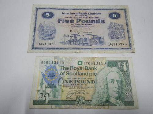 1 AND 5 POUND NOTES
