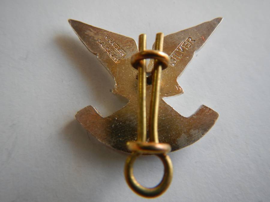 Rhodesian Selous Scouts Silver Officers Collar Badges in original packing - Made In Salisbury.