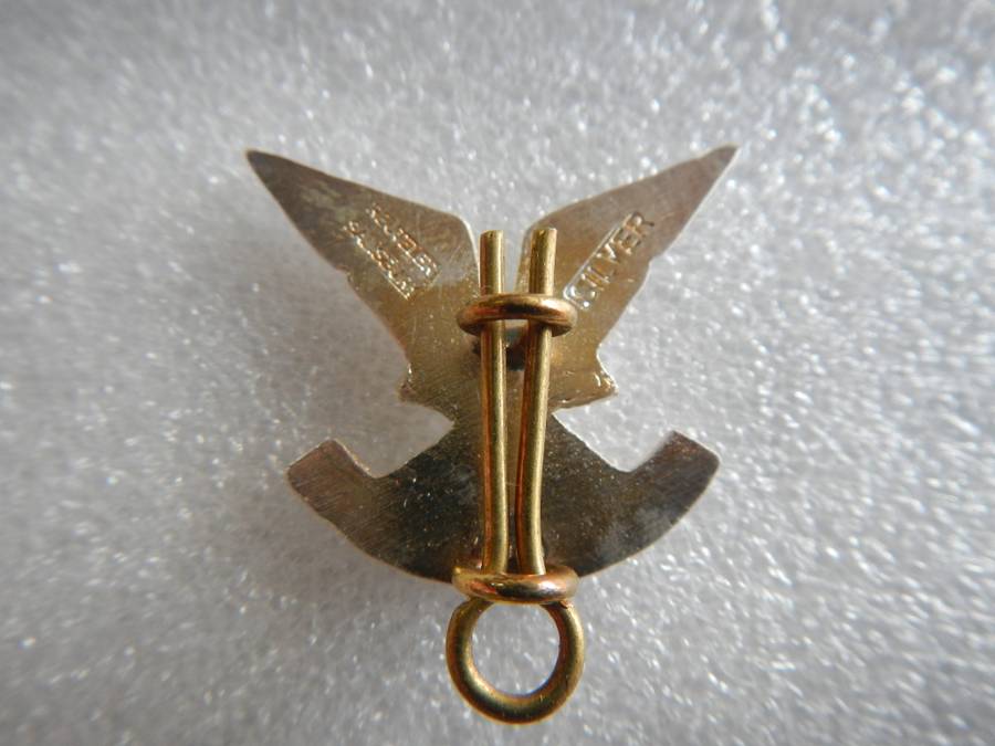 Rhodesian Selous Scouts Silver Officers Collar Badges in original packing - Made In Salisbury.