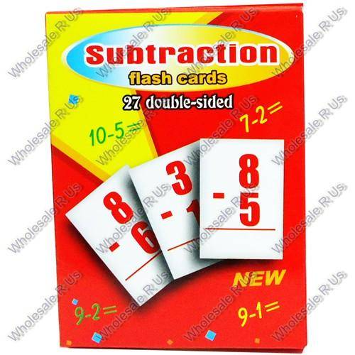 Educational Maths Flash Cards Subtraction