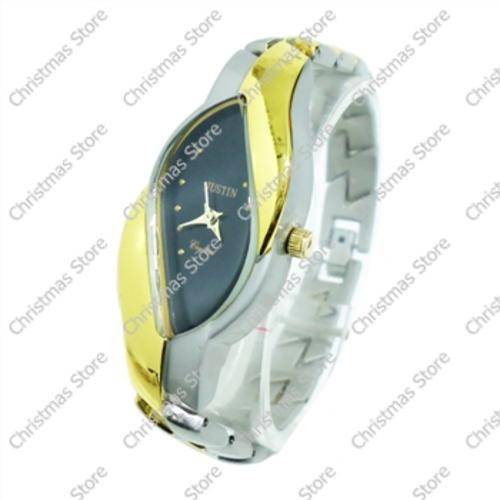 Ladies Elegant Two-Tone Bracelet Watch Gold SilverGrey