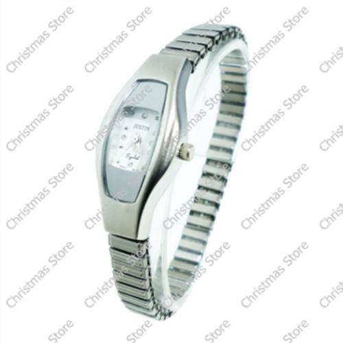 Ladies Elegant Stretch Band Watch Silver