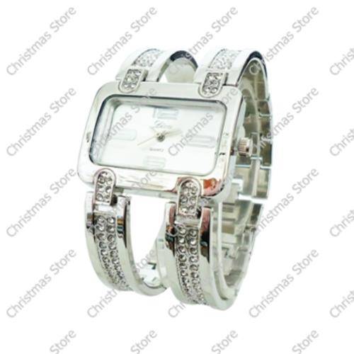 Ladies Bracelet Watch - Silver Straps Silver Face