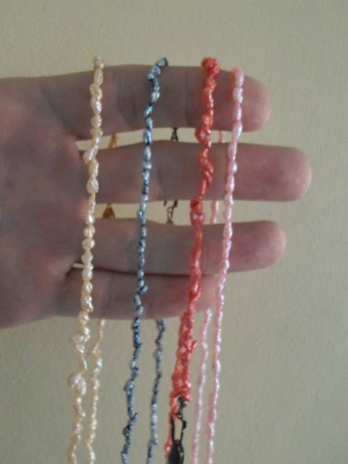 Vintage set of four freshwater pearl necklaces