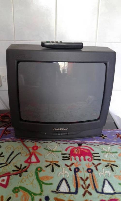 Goldstar TV with remote. Screen 22cm x 29cm