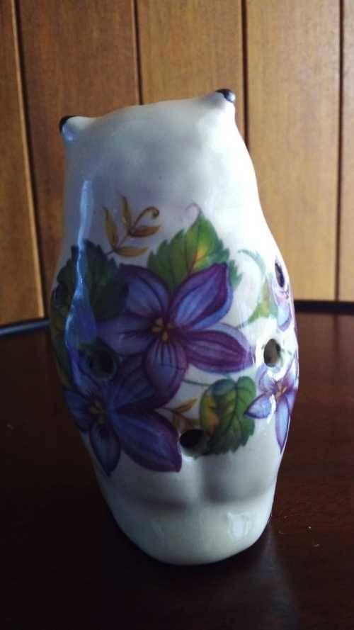Hand Painted Owl Potpourri Holder