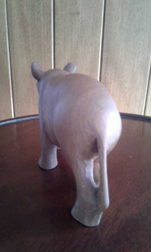 A Suberb Rhinoceros Woodcarving