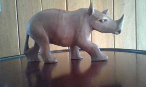 A Suberb Rhinoceros Woodcarving