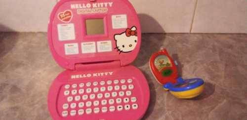 Hello Kitty Working Kids Laptop and Working Toy Cellphone (READ DESCRIPTION)