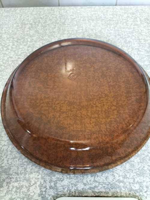 Anchor Hocking Amber Glass Microwave and Oven Pie Dish
