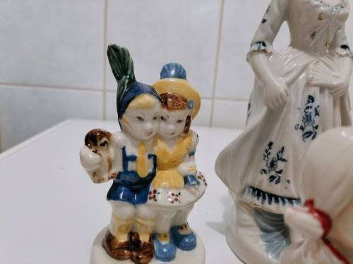 Collection of 5 Capodimonte Style and other Styles Porcelain Figurine Ornaments