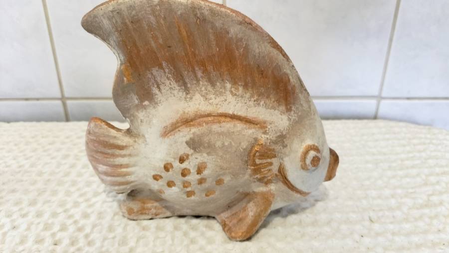 Stunning Pottery Fish Ornament