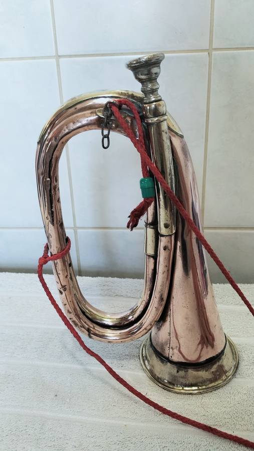 Stunning Antique Copper and Brass Bugle. Still working