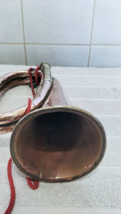 Stunning Antique Copper and Brass Bugle. Still working